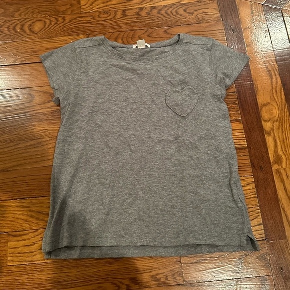 NWT Crewcuts Girls Grey Tee Shirt Size 6-7